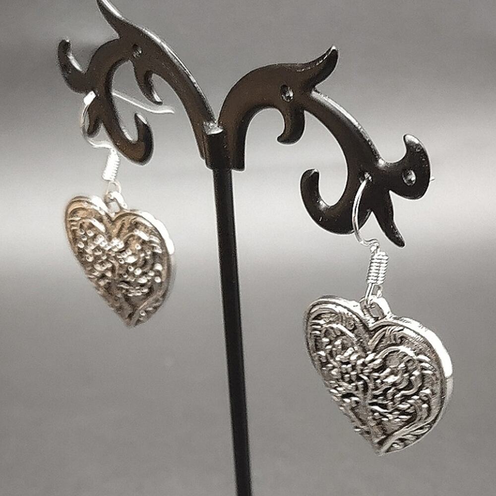 Silver Tree Of Life Heart Earrings VTG Fashion BOHO Christmas Birthday Gift NEW